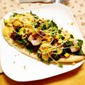komutatata's cooksnap of when they made モスバーガー風「ナン・タコス」.