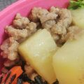 めかにか's cooksnap of when they made じゃがいもと豚そぼろのうま煮.