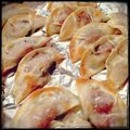 YUKON627's cooksnap of when they made 餃子の皮で♪揚げないササミ大葉チーズ.