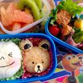 リとmam's cooksnap of when they made キャラ弁lineムーン＆ブラウン.