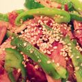 のんsummer's cooksnap of when they made 焼き豚とピーマンの炒め物.