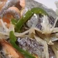 kucina's cooksnap of when they made トラウトサーモンと野菜の塩麹蒸し♪.