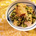 おくら１２１６'s cooksnap of when they made えんどう豆高野豆腐の卵とじ.