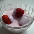 mayu☆com's cooksnap of when they made いちご＆ヨーグルトをオリゴ糖で～.