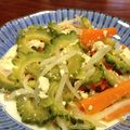 もやしやの息子's cooksnap of when they made 卵なしゴーヤチャンプル.