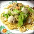 猫柳商店's cooksnap of when they made 超簡単！イカと緑の野菜の美味しいパスタ☆.