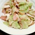 fuwamocos's cooksnap of when they made ブロッコリーの茎とちくわのクレソル炒め.