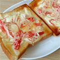 まみむめももか's cooksnap of when they made ＊カニかまチーズトースト＊.