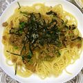 ポッテ's cooksnap of when they made ほうれん草とひき肉のパスタ.