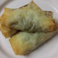 はなぱぱ's cooksnap of when they made さば味噌缶＆ほうれん草＆チーズの春巻き.