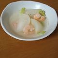 山田美's cooksnap of when they made カブと海老の中華風スープ.