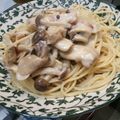ママリン0113's cooksnap of when they made きのことウインナーのクリームパスタ.