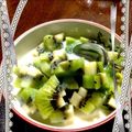 みにゅちゅ's cooksnap of when they made ヘルシーで美味☆簡単キウィの豆乳かけ.