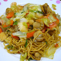 ののﾁｬﾏ's cooksnap of when they made オイスターソースの海鮮焼きそば.