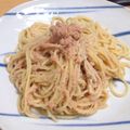 さんさんママのごはん's cooksnap of when they made 昆布茶で味付け＾＾明太子スパゲティー.
