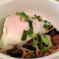 chiaki616's cooksnap of when they made 切干し納豆の温泉卵のせ(簡単レンジ温玉).