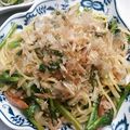 ガチャピーマン's cooksnap of when they made 旬の菜の花を使った、和風パスタ.