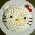 ﾋｭｰｼﾞｰ's cooksnap of when they made キティーちゃん立体キャラケーキ.