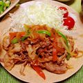 あっかんママ's cooksnap of when they made ランチ限定★焼肉屋さんの生姜焼き定食★.