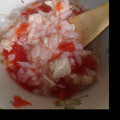 yougoat's cooksnap of when they made 離乳食 鶏ささみとトマトのおかゆ.