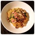 プチ様's cooksnap of when they made 水菜ときのこのパスタ.