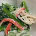 ☆SNOOPYさん☆'s cooksnap of when they made 小松菜とカニカマのマヨサラダ.