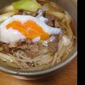 ちぇる74's cooksnap of when they made 温玉ものっけて『甘辛★ごま肉うどん』.