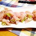 komutatata's cooksnap of when they made わけぎのお刺身巻き.