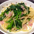 ぴぃー子's cooksnap of when they made 春♡菜の花とベーコンの和風パスタ.