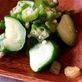 びーーーな's cooksnap of when they made きゅうりとオクラの柚子胡椒炒め.