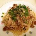 とまとま１０'s cooksnap of when they made なめこ納豆おろしパスタ.