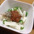 ゆいまる〜's cooksnap of when they made 長芋とおくらのとろろ昆布和え　梅わさび風.