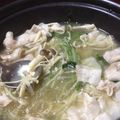 はにわー's cooksnap of when they made ほうれん草ときのこの常夜鍋.