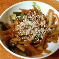 ma_mi's cooksnap of when they made エコ☆大根の皮と余り野菜でｷﾝﾋﾟﾗ.