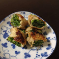 ポメちょん's cooksnap of when they made 黒胡椒香る☆菜の花の鶏皮巻き☆.
