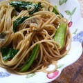 父なる川's cooksnap of when they made 缶詰で☆あさりとほうれん草の和風パスタ.
