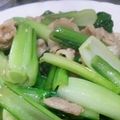 tomaiko's cooksnap of when they made 小松菜と豚バラ肉のオイスターソース炒め.
