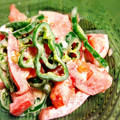 さくたか's cooksnap of when they made ピーマンとトマトの簡単サラダ♪.
