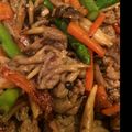 とみぼうや's cooksnap of when they made 簡単♡豚バラ・アスパラ・舞茸ガリバタ炒め.