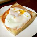 こにゃつ's cooksnap of when they made 目玉焼きトースト.