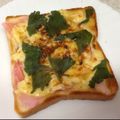 もうらん's cooksnap of when they made ハム・ガリ・チーズトースト.