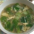 ラリー＆サラ's cooksnap of when they made チンゲン菜と卵で中華風卵スープ.
