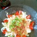 yua6chan's cooksnap of when they made ぶっかけ冷やしうどん☆九条ねぎ・天かすで.