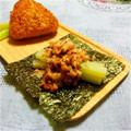しじみごはん's cooksnap of when they made ブロ茎と納豆の栄養いっぱいつまみ海苔巻き.