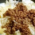 タヌ造's cooksnap of when they made 肉味噌たっぷり♬白菜ともやしの肉味噌炒め.