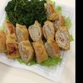 kobayuri's cooksnap of when they made □■海老と鶏挽肉の油揚げ包み■□.