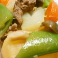 熊人すみこ's cooksnap of when they made 新ジャガとスナックエンドウで春の肉じゃが.