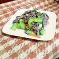 セカイノハジマリ's cooksnap of when they made 牛肉とチンゲン菜のにんにく醤油炒め.