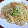 璃ン音's cooksnap of when they made ササミ柔らか♪野菜たっぷり和風パスタ♪.