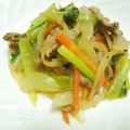 TYSK's cooksnap of when they made あっ！と言う間の豚小松菜のスタミナ炒め.